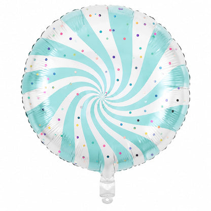 Folienballon Mint-Weiss - 45 cm