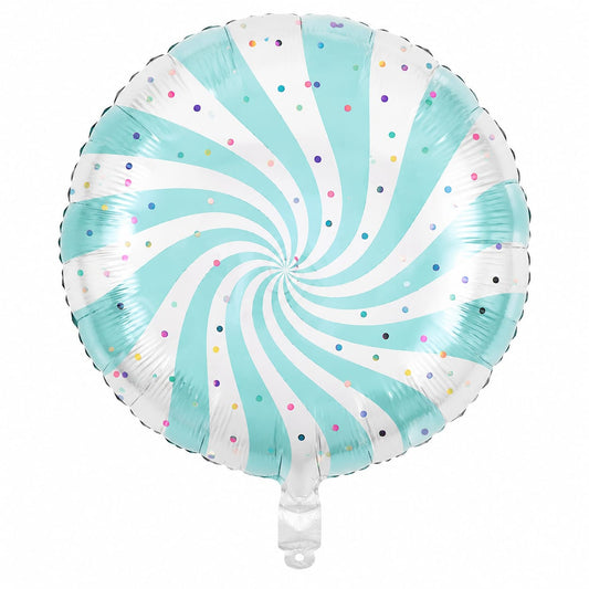 Folienballon Mint-Weiss - 45 cm