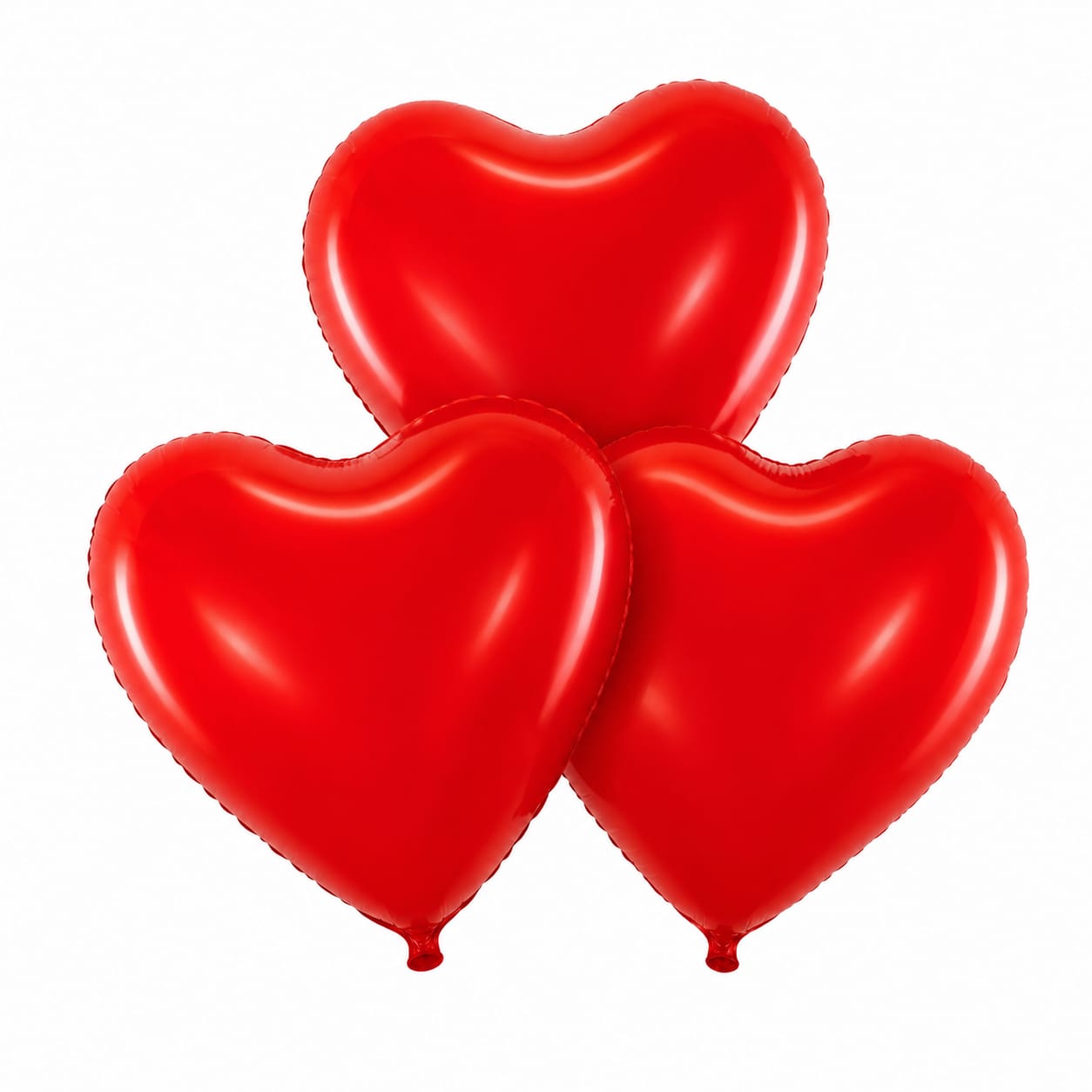 Herzballon Rot - Folienballons in Herzform, 3er Set
