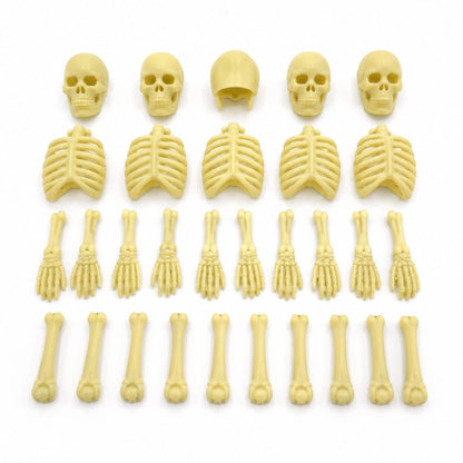 Mini Skelett - 50-teiliges Halloween Deko-Set