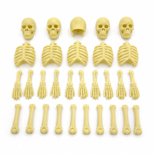 Mini Skelett - 50-teiliges Halloween Deko-Set