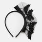 Schwarzer Spitzen-Haarreeif mit Fledermäusen-halloween Kopfschmuck