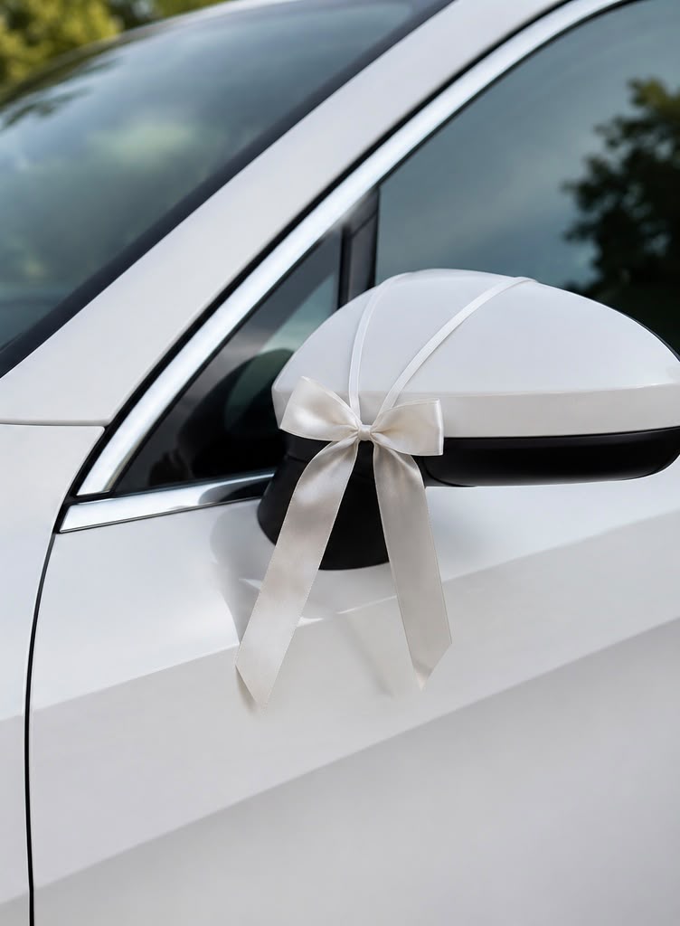 Deko-Schleife Weiß – 10 cm | Hochzeit & Event