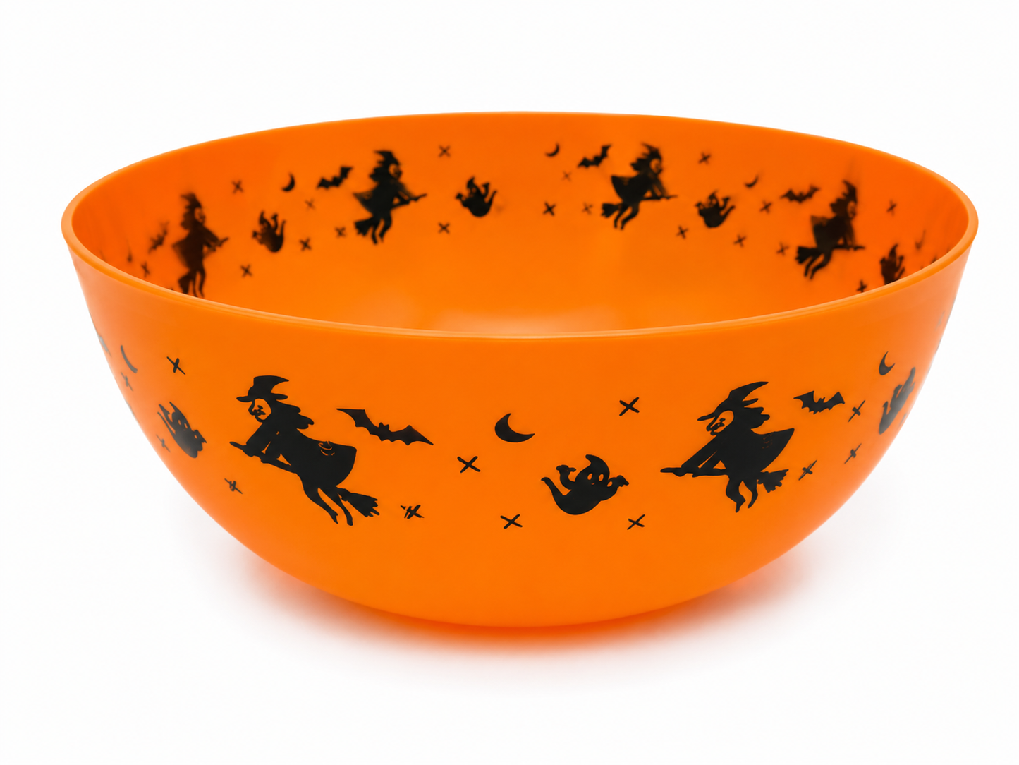 Große Halloween Partyschale mit Hexenmotiv - Orange