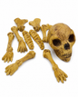 Skelett-Knochenset im Netz-Halloween Deko-Set mit Schädel und Knochen