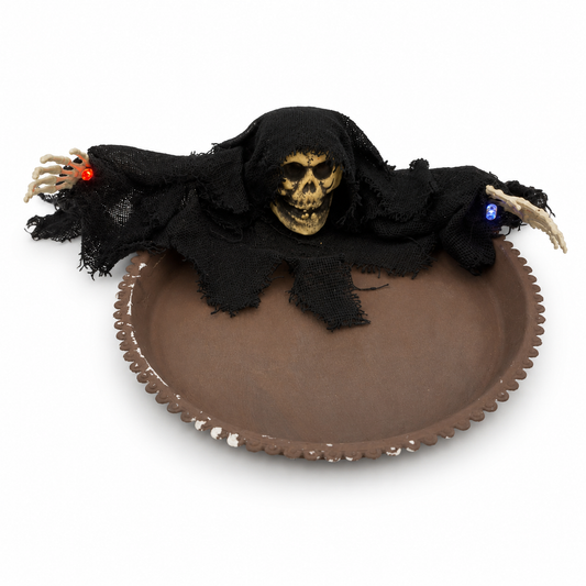 Leuchtender Sensenmann aus Grab-Animierte Halloween-Dekoration mit LED.Licht
