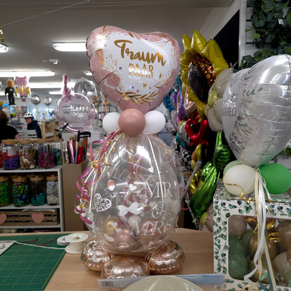 RS Folienballon Herz – "Traumpaar" (46 cm)