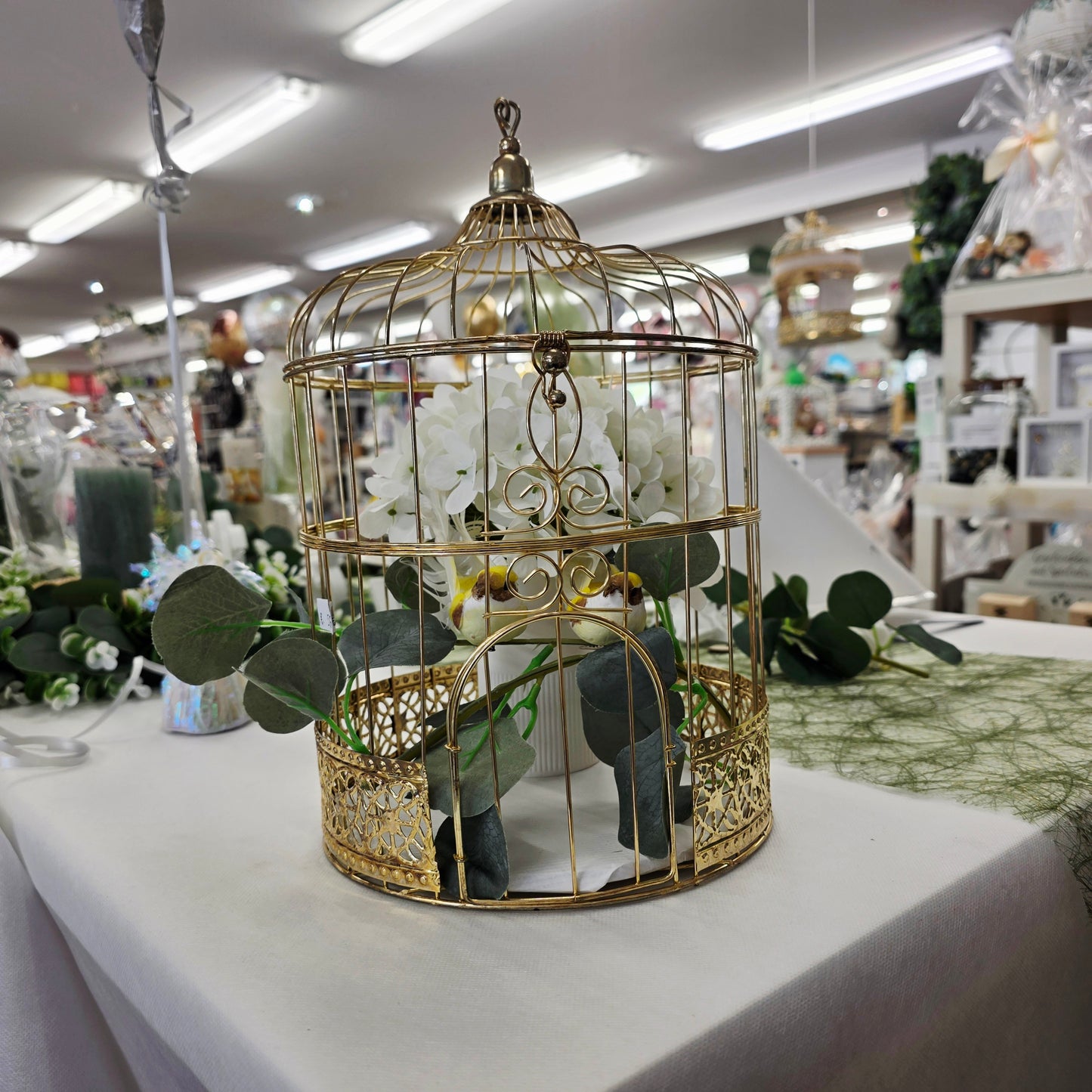 Deko-Käfig Dekorativer Vogelkäfig, 24 cm, Gold